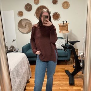 Aerie maroon turtleneck sweater